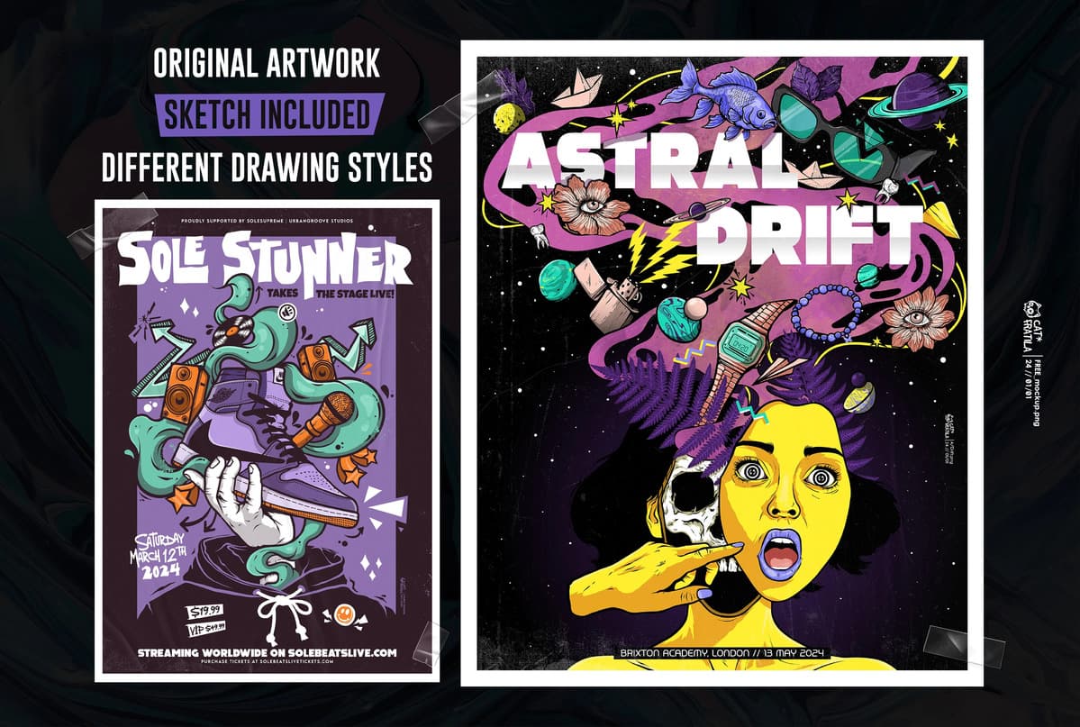 Movie and album cover art preview